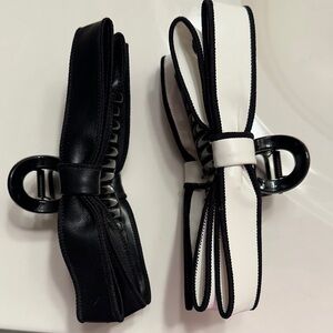 Set of Black and White Bow Hair Clips